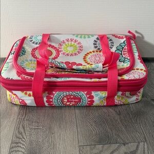 Thirty One 31 Casserole Carrier Citrus Medallion Insulated 16"x9" Straps